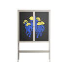 Mushroom Dance Blue - Loft Cabinet - Aley Wild - Pebble - Clear glass
