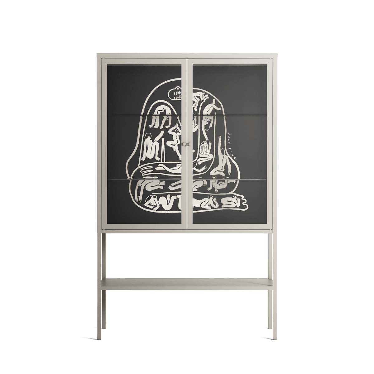 Nudes on Nudes - Loft Cabinet - Aley Wild - Pebble - Clear glass