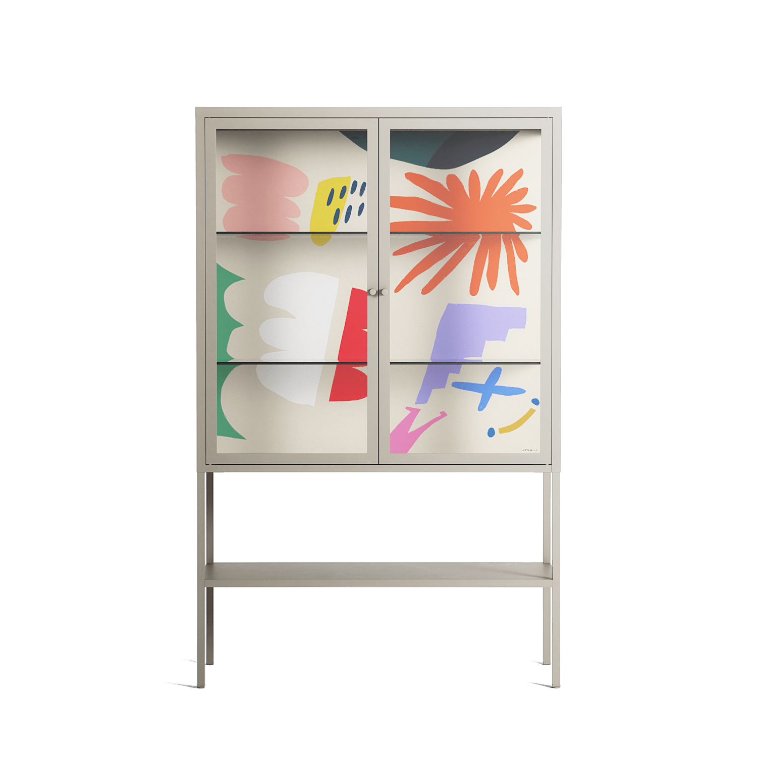 Surrender Shapes - Loft Cabinet - Aley Wild - Pebble - Clear glass