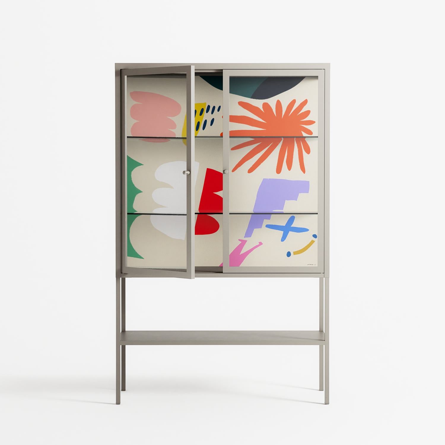 Surrender Shapes - Loft Cabinet - Aley Wild - Pebble - Clear glass