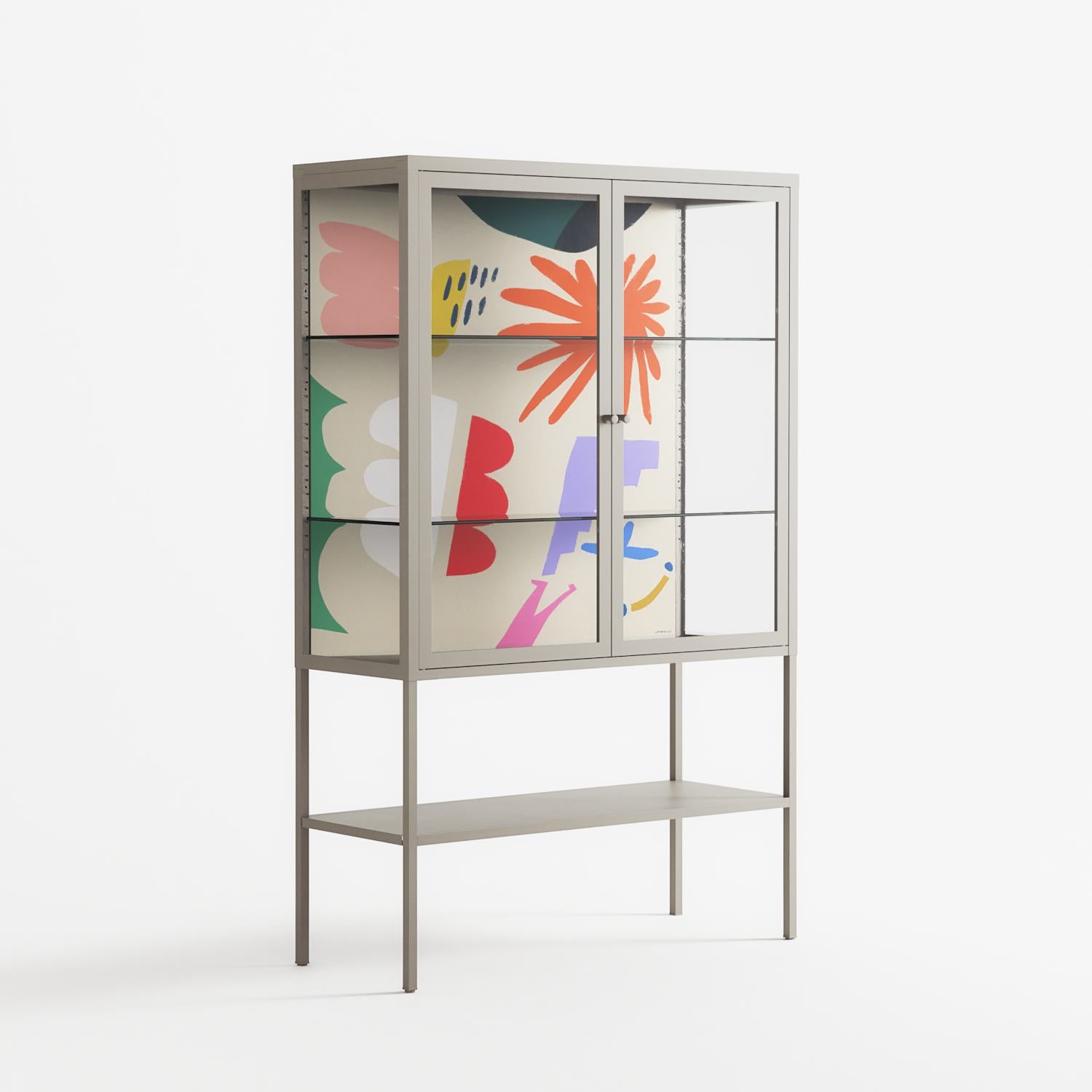 Surrender Shapes - Loft Cabinet - Aley Wild - Pebble - Clear glass
