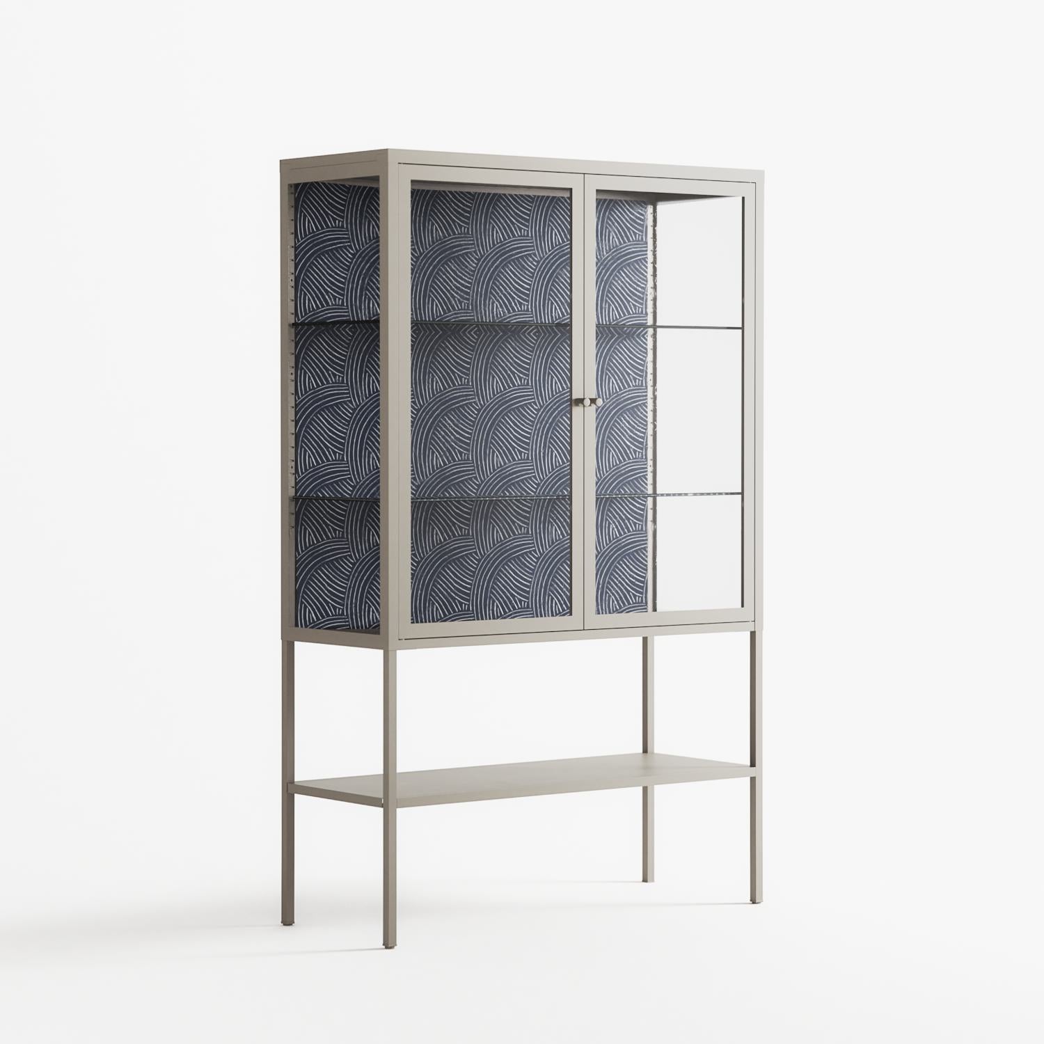 Basket Weave - Loft Cabinet - Katie O’Shea - Pebble - Clear glass