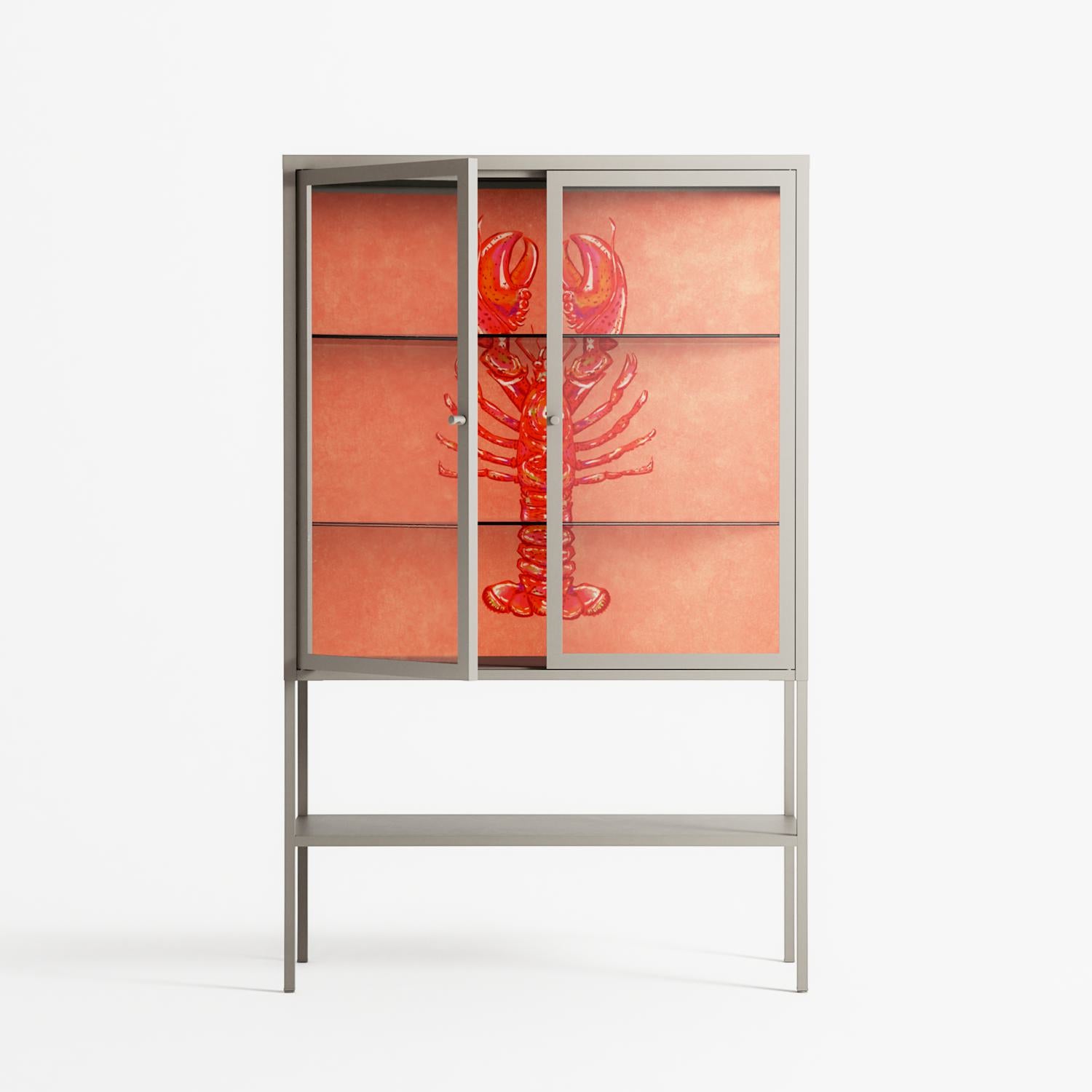 Lobster - Loft Cabinet - Raissa Oltmanns - Pebble - Clear glass