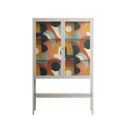 Abstract Sunrise - Loft Cabinet - Amy Suther - Pebble - Clear glass