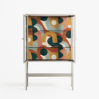 Abstract Sunrise - Loft Cabinet - Amy Suther - Pebble - Clear glass
