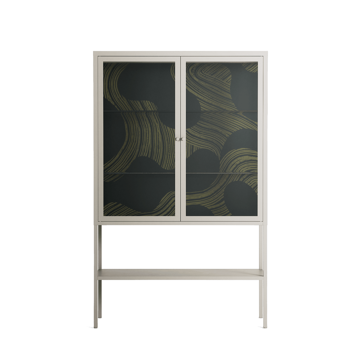 Midnight Dune - Loft Cabinet - Amy Suther - Pebble - Clear glass