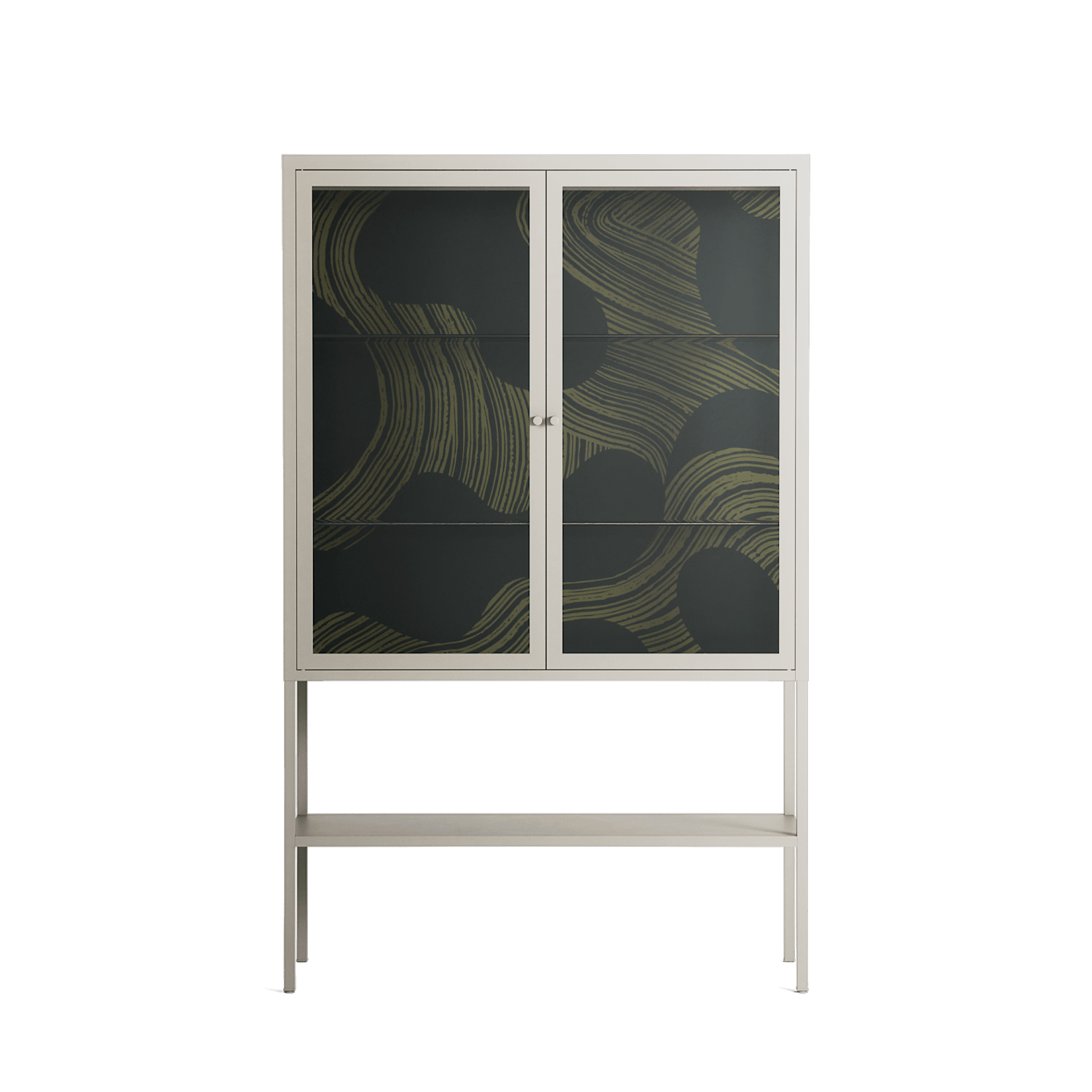 Midnight Dune - Loft Cabinet - Amy Suther - Pebble - Clear glass