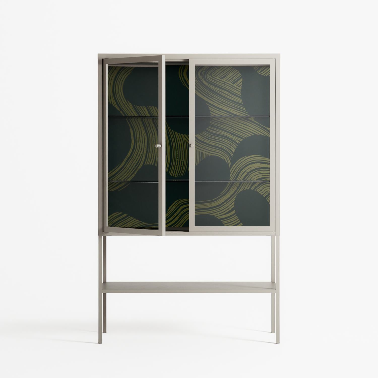 Midnight Dune - Loft Cabinet - Amy Suther - Pebble - Clear glass