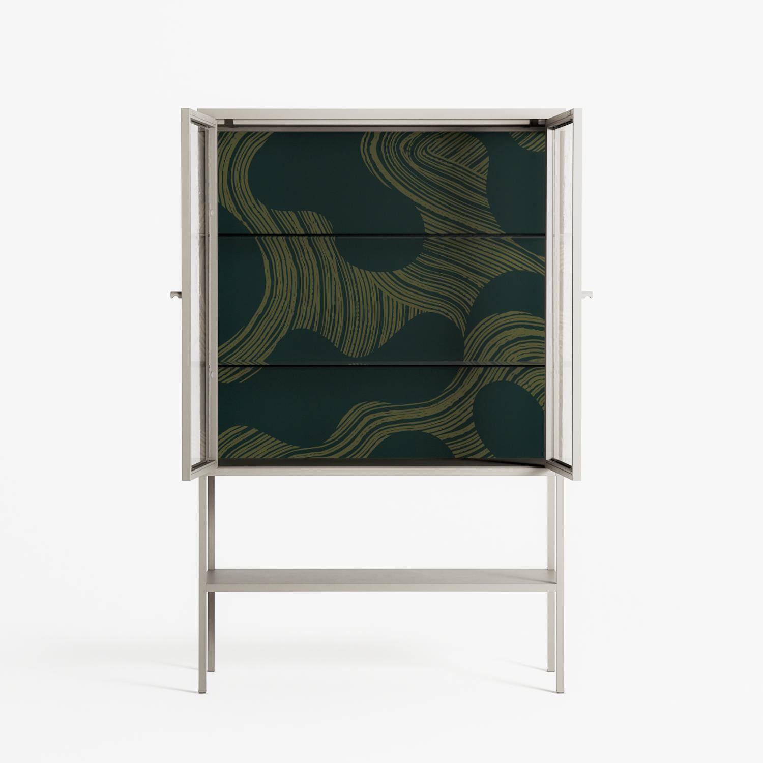 Midnight Dune - Loft Cabinet - Amy Suther - Pebble - Clear glass