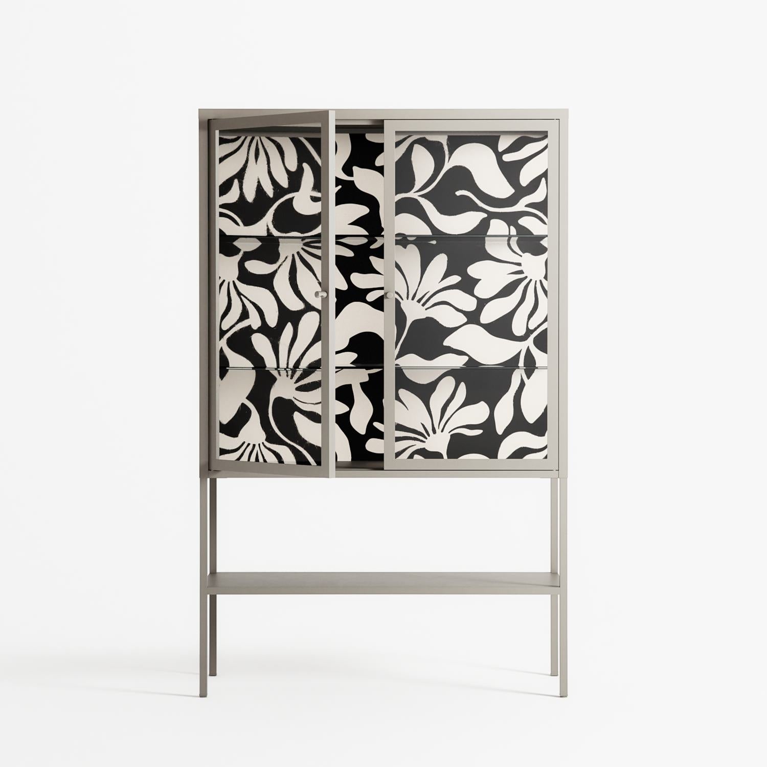 Prima Flora - Loft Cabinet - Amy Suther - Pebble - Clear glass