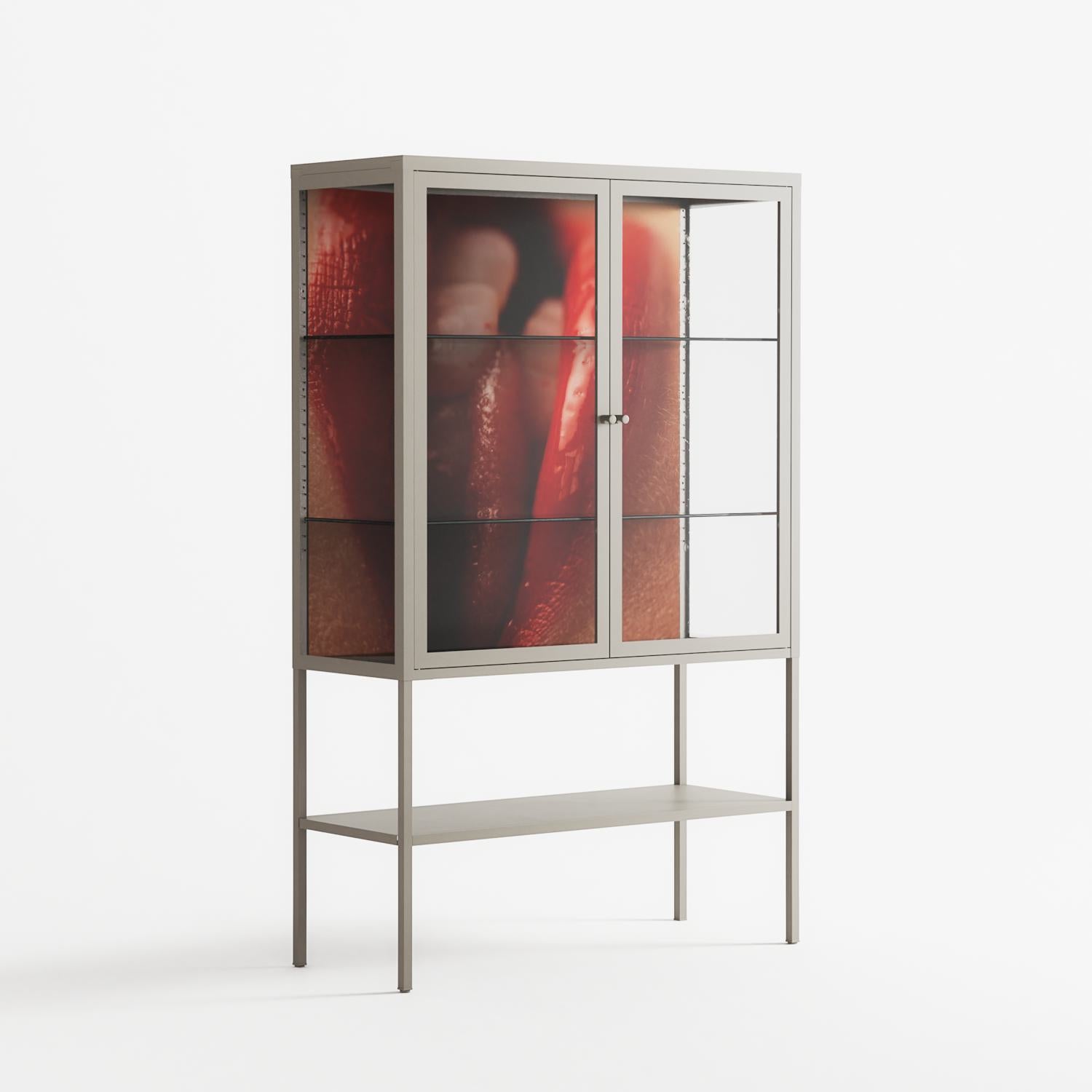 Red 2 - Loft Cabinet - Nadia Ryder - Pebble - Clear glass