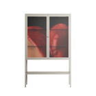 Red 3 - Loft Cabinet - Nadia Ryder - Pebble - Clear glass