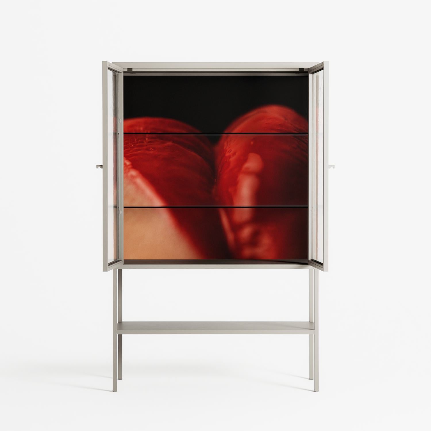 Red 3 - Loft Cabinet - Nadia Ryder - Pebble - Clear glass