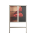 Red 4 - Loft Cabinet - Nadia Ryder - Pebble - Clear glass