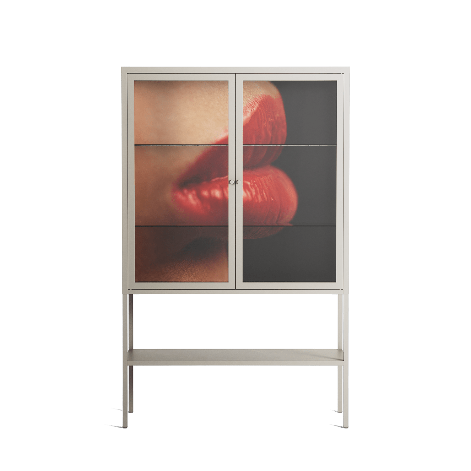 Red 4 - Loft Cabinet - Nadia Ryder - Pebble - Clear glass