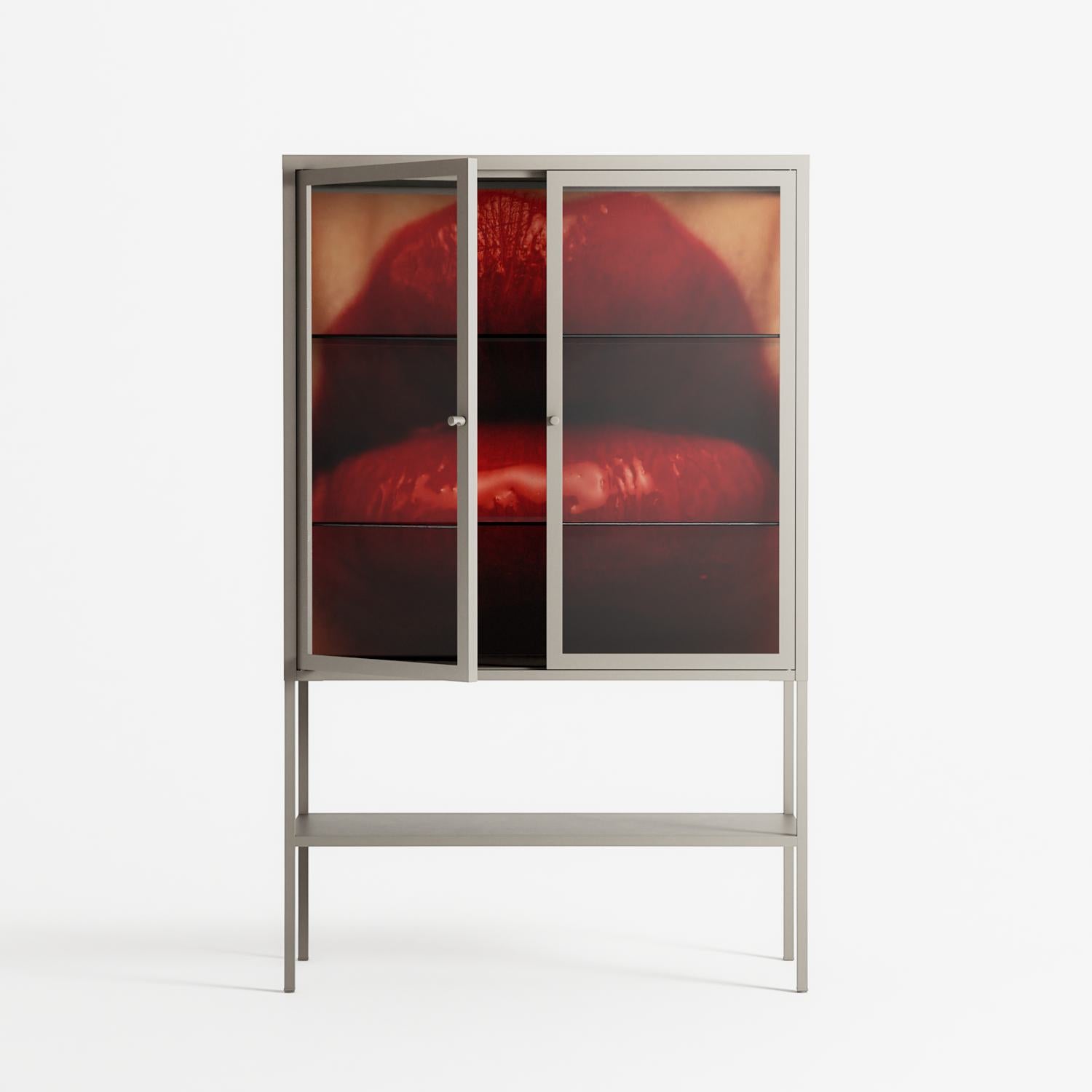Red - Loft Cabinet - Nadia Ryder - Pebble - Clear glass