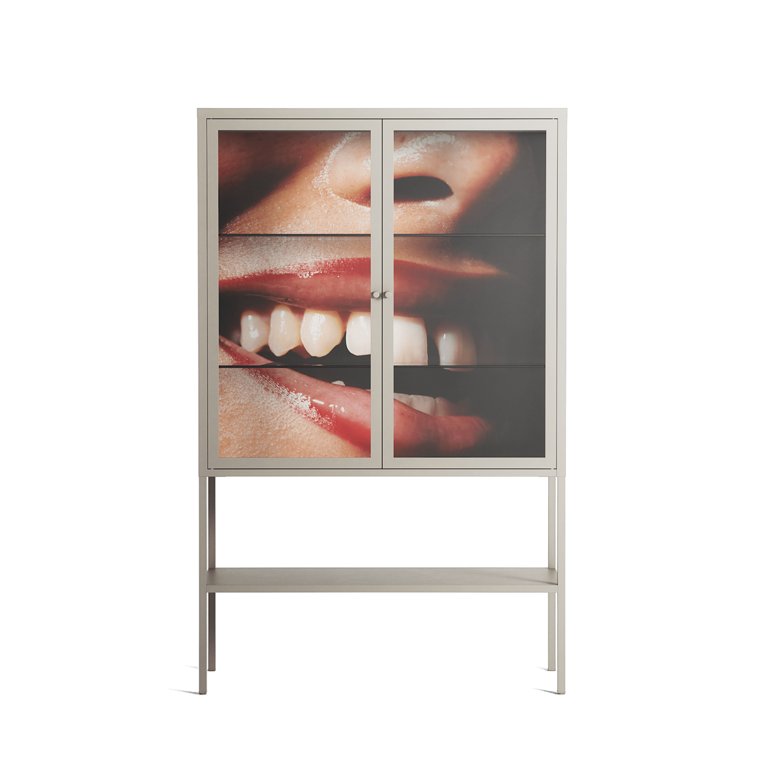 Teeth - Loft Cabinet - Nadia Ryder - Pebble - Clear glass
