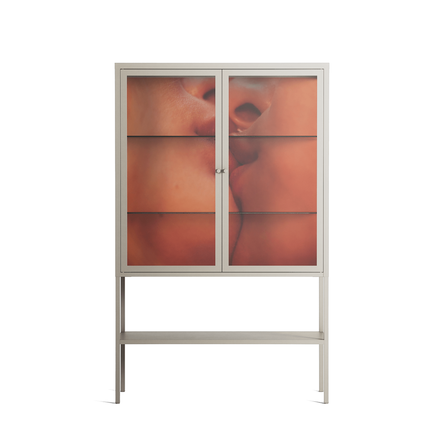 The Art Of Kissing - Loft Cabinet - Nadia Ryder - Pebble - Clear glass