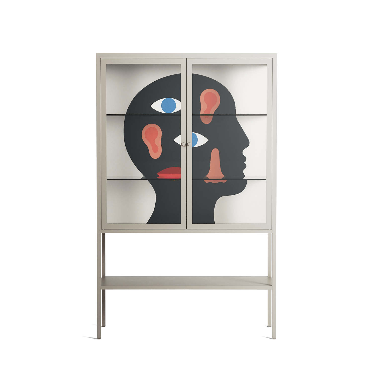 Désordre_Intérieur - Loft Cabinet - David Vanadia - Pebble - Clear glass