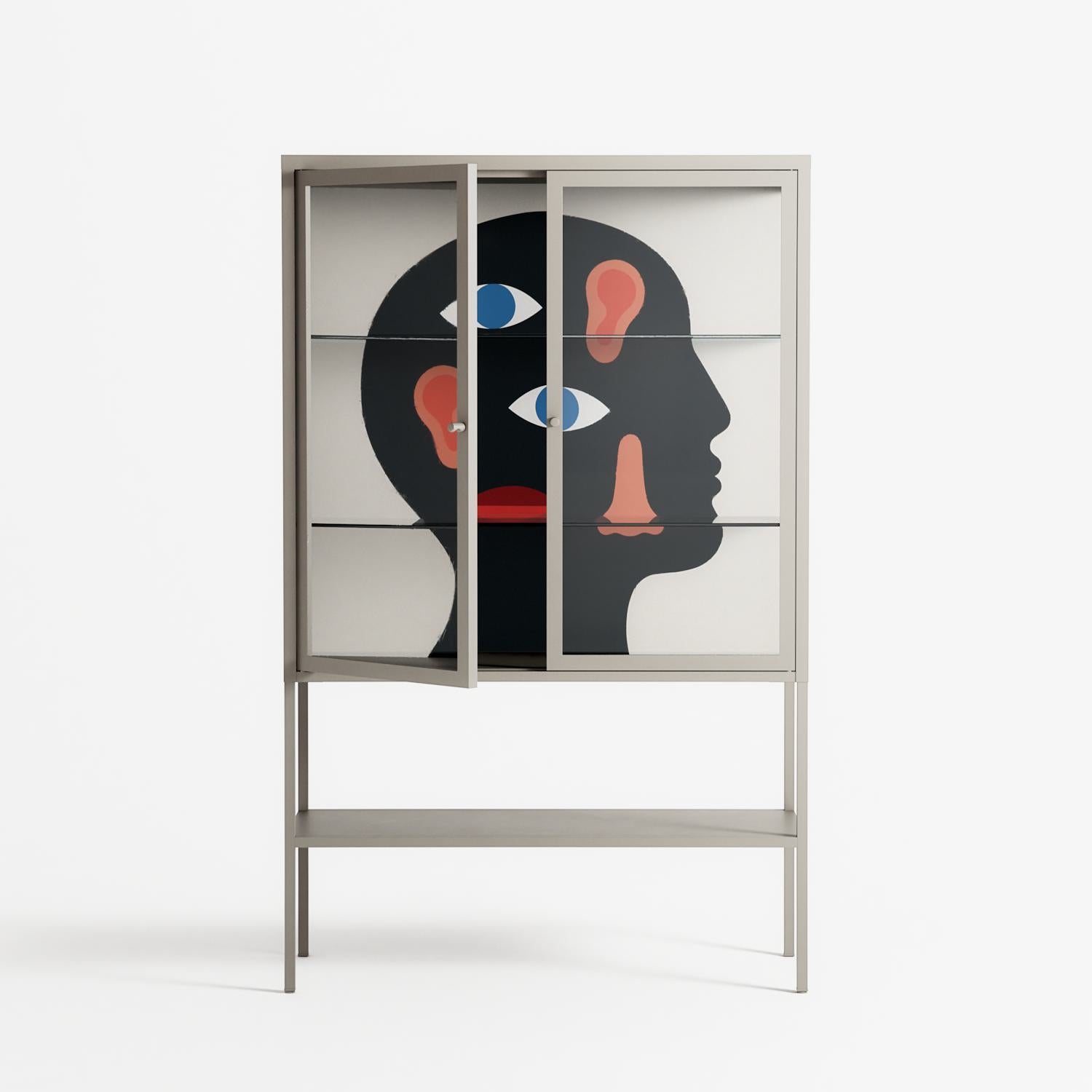 Désordre_Intérieur - Loft Cabinet - David Vanadia - Pebble - Clear glass