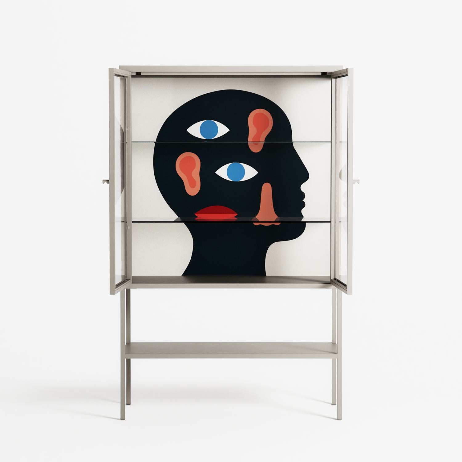 Désordre_Intérieur - Loft Cabinet - David Vanadia - Pebble - Clear glass