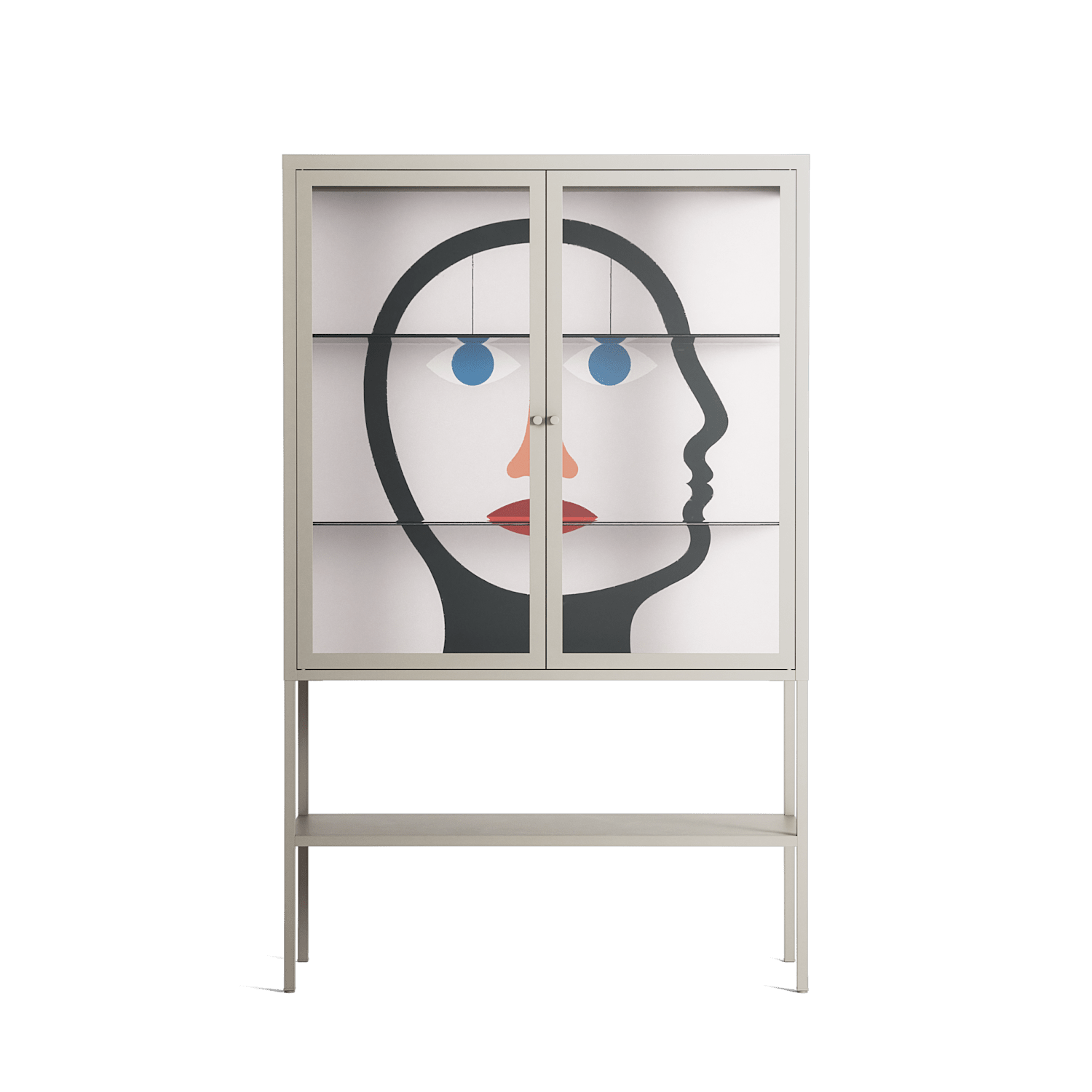 En_Suspend - Loft Cabinet - David Vanadia - Pebble - Clear glass