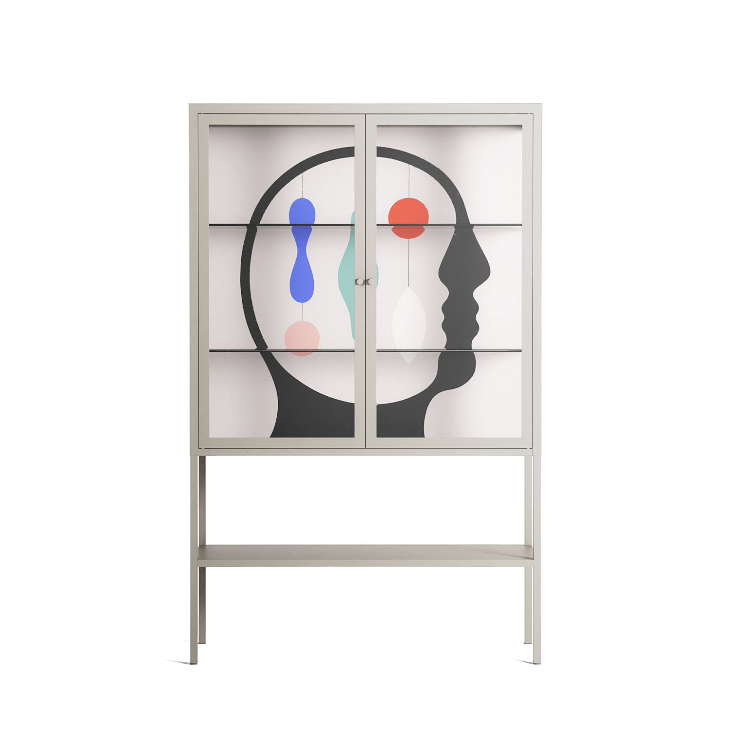 Équilibre_Intérieur - Loft Cabinet - David Vanadia - Pebble - Clear glass