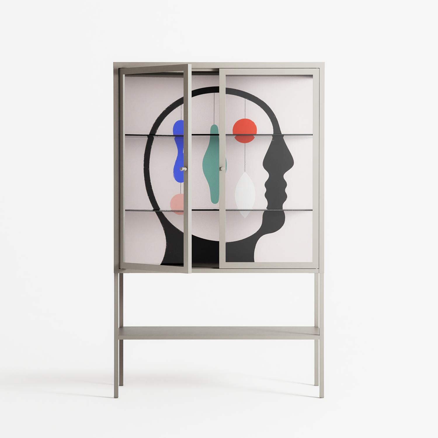Équilibre_Intérieur - Loft Cabinet - David Vanadia - Pebble - Clear glass