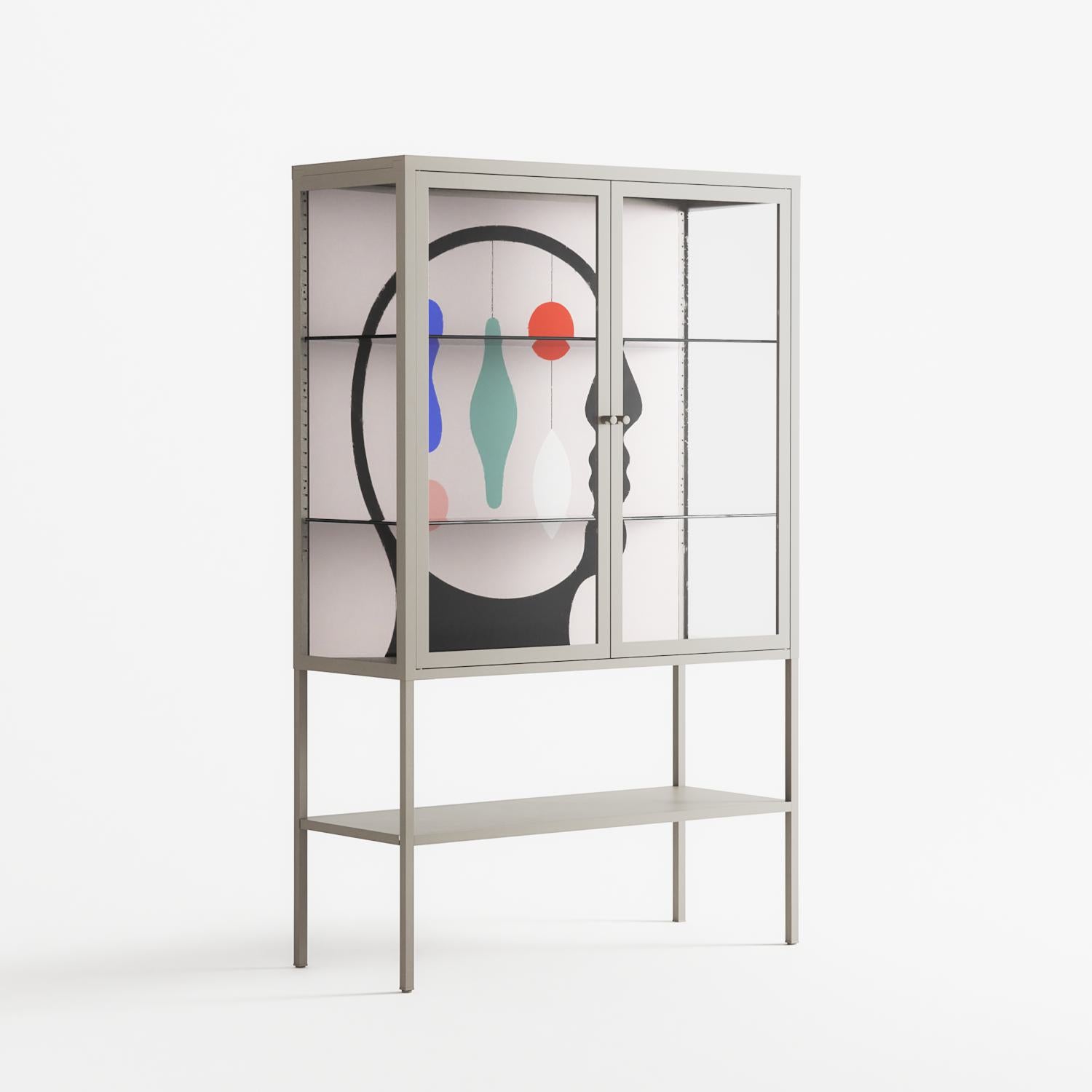 Équilibre_Intérieur - Loft Cabinet - David Vanadia - Pebble - Clear glass