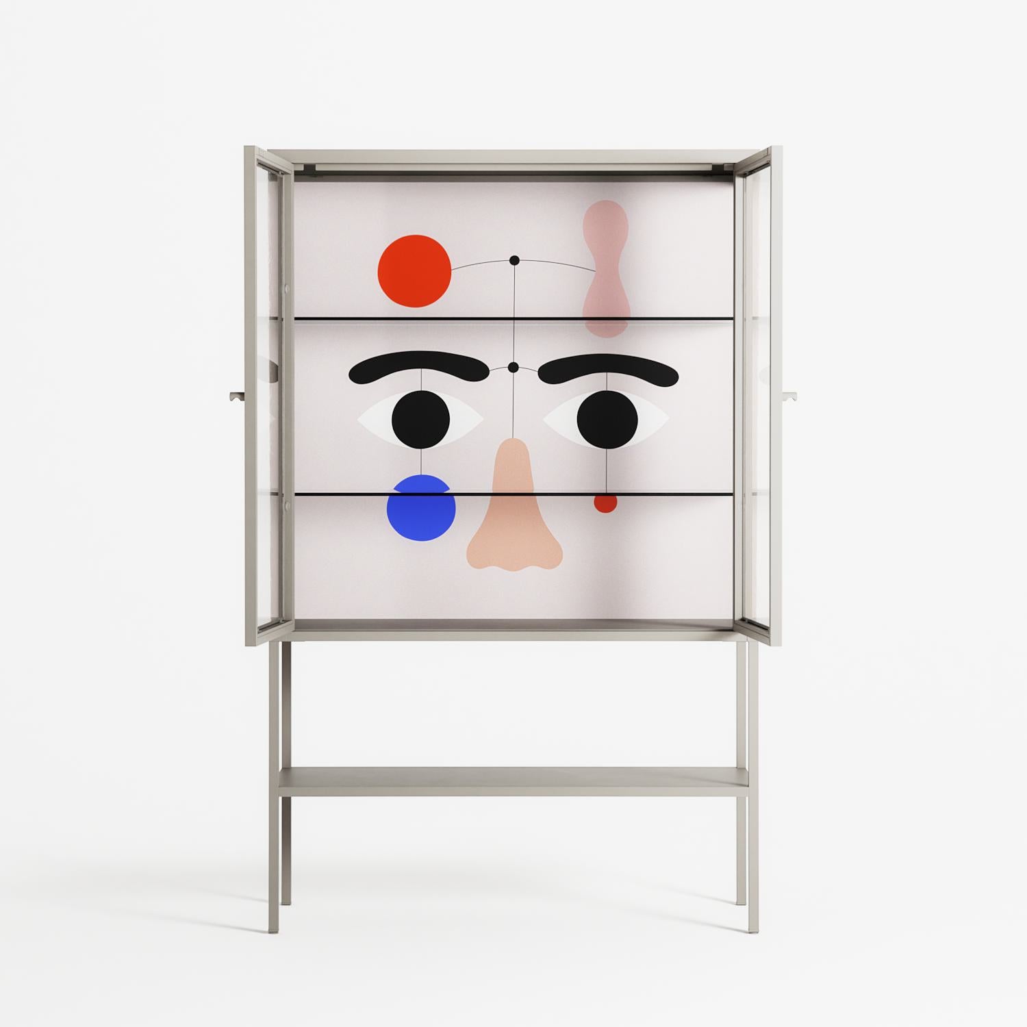 Équilibré - Loft Cabinet - David Vanadia - Pebble - Clear glass