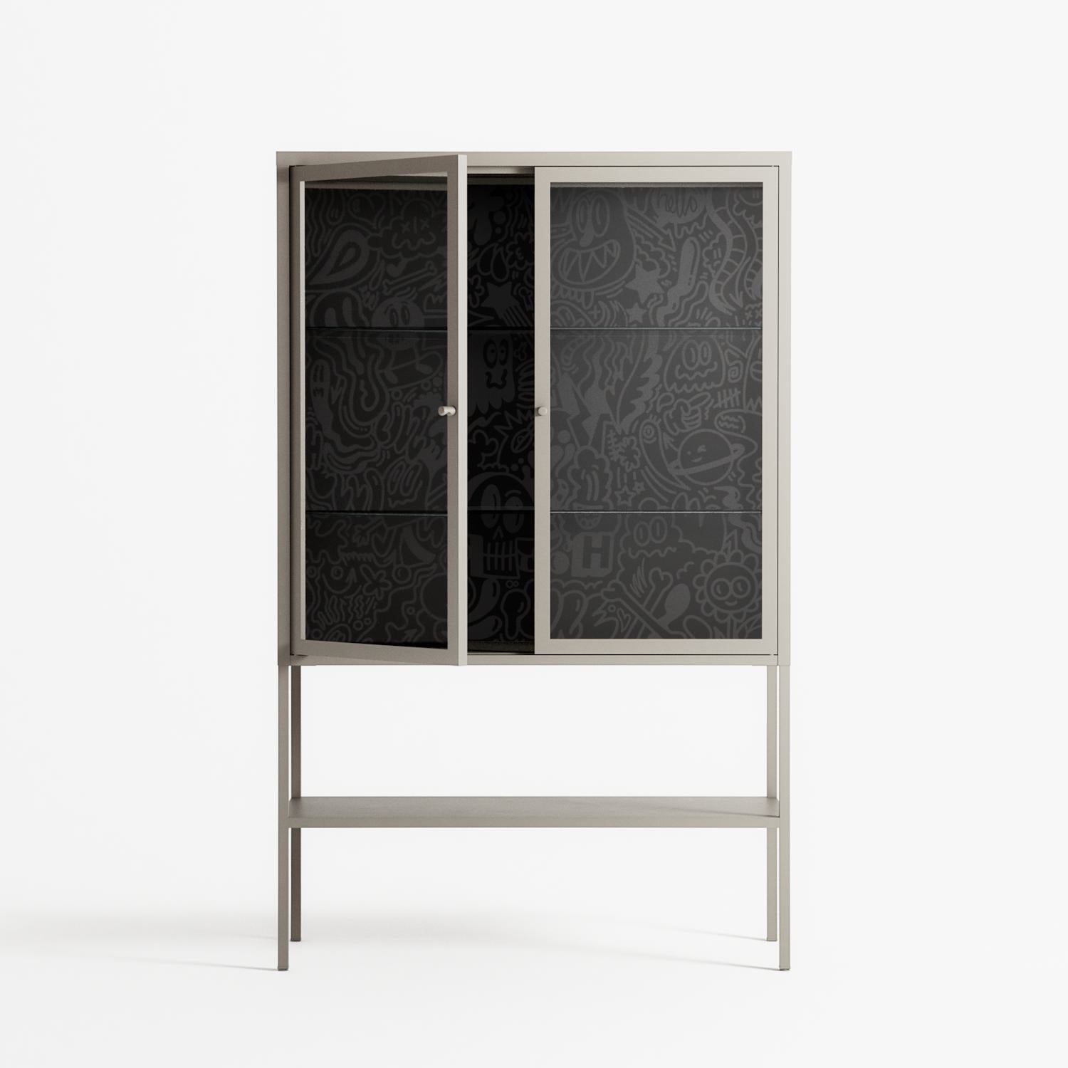 The Single Color - Loft Cabinet - Craig Watkins - Pebble - Clear glass