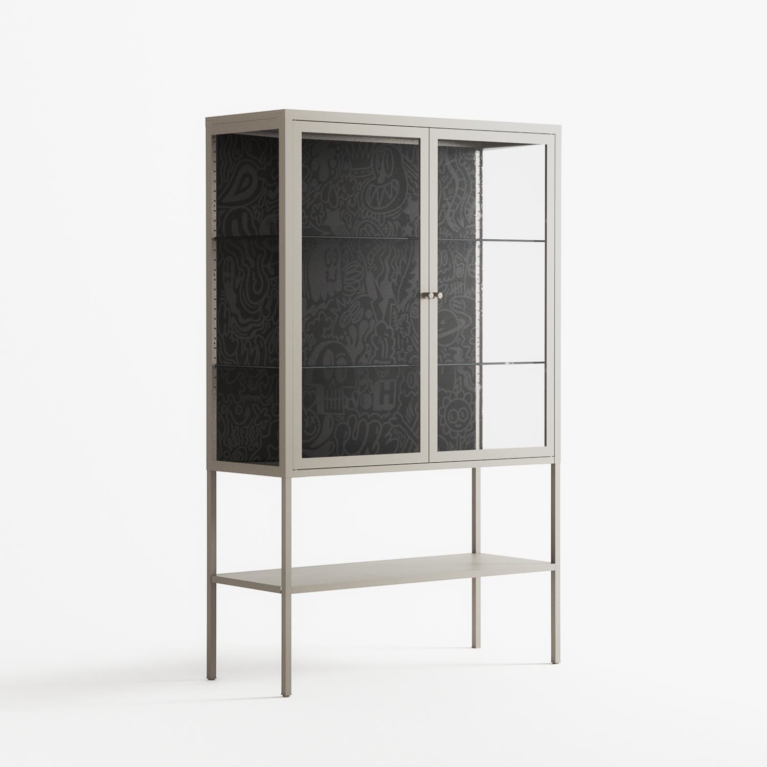 The Single Color - Loft Cabinet - Craig Watkins - Pebble - Clear glass