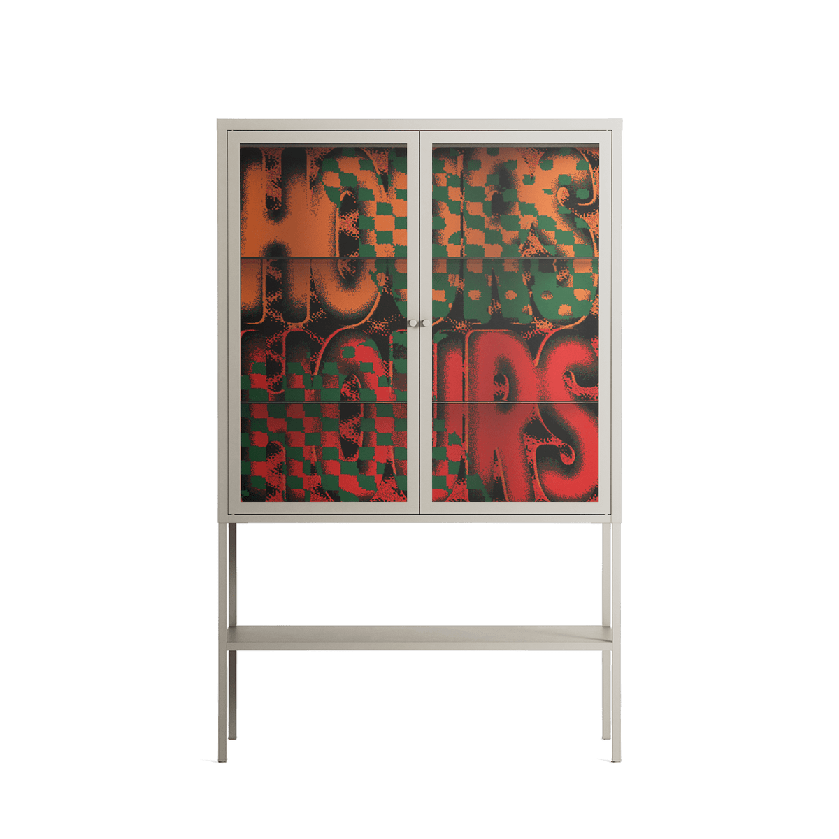 Hours - Loft Cabinet - Oluwasheyi Adebayo - Pebble - Clear glass