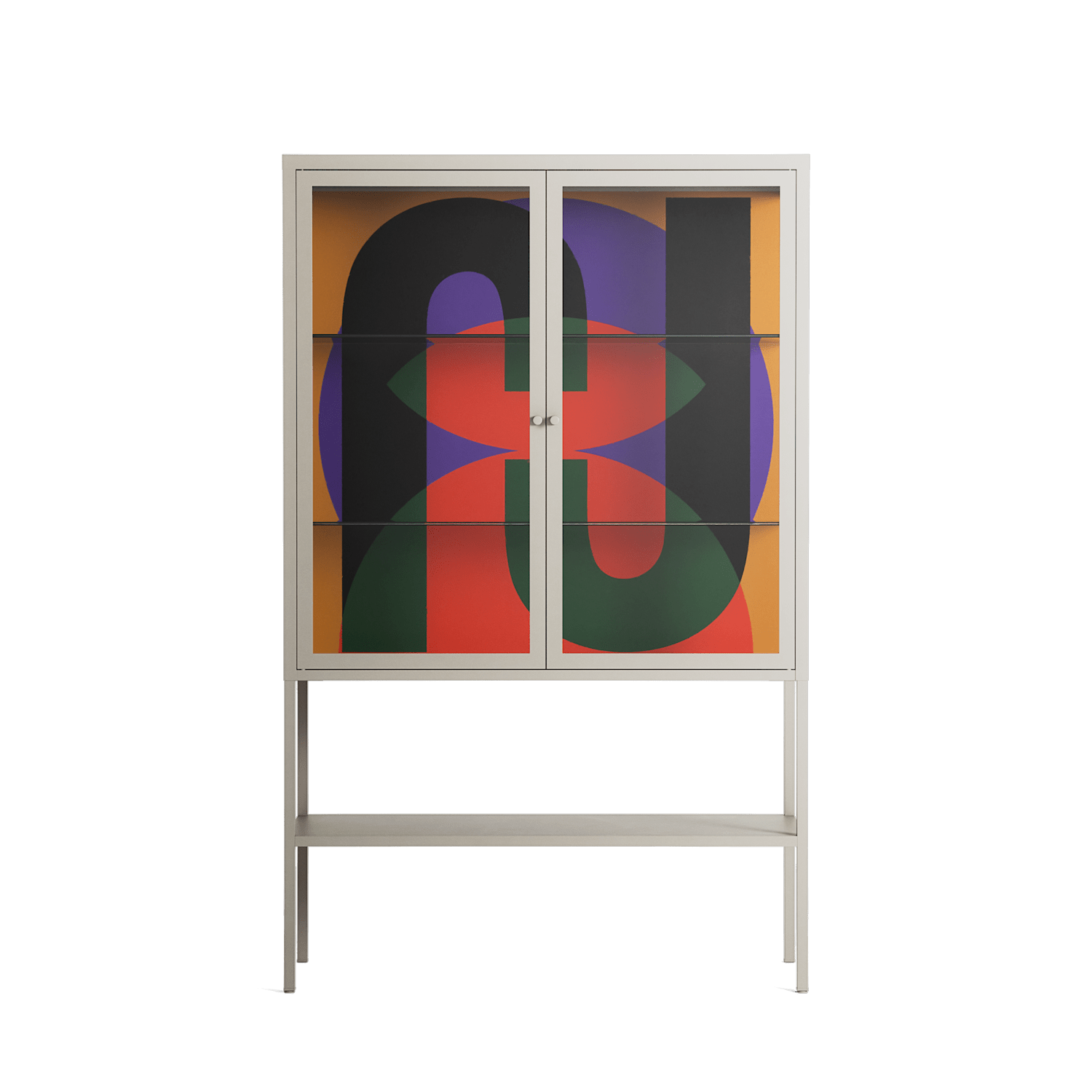 JJ - Loft Cabinet - Oluwasheyi Adebayo - Pebble - Clear glass