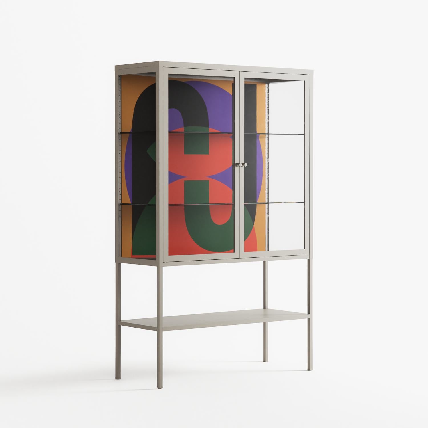 JJ - Loft Cabinet - Oluwasheyi Adebayo - Pebble - Clear glass