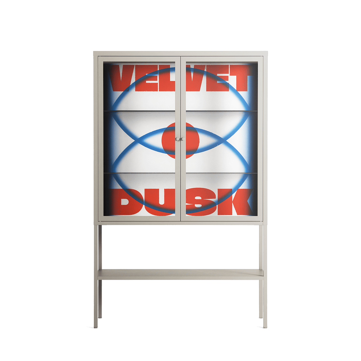 Velvet Dusk - Loft Cabinet - Oluwasheyi Adebayo - Pebble - Clear glass