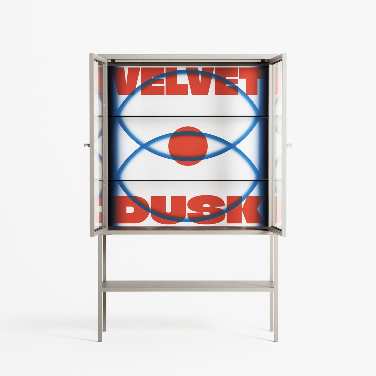 Velvet Dusk - Loft Cabinet - Oluwasheyi Adebayo - Pebble - Clear glass