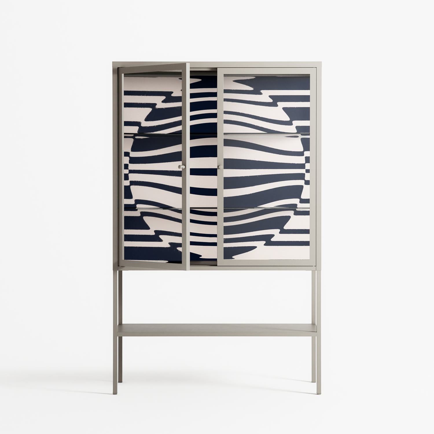 Wave Lens - Loft Cabinet - Oluwasheyi Adebayo - Pebble - Clear glass