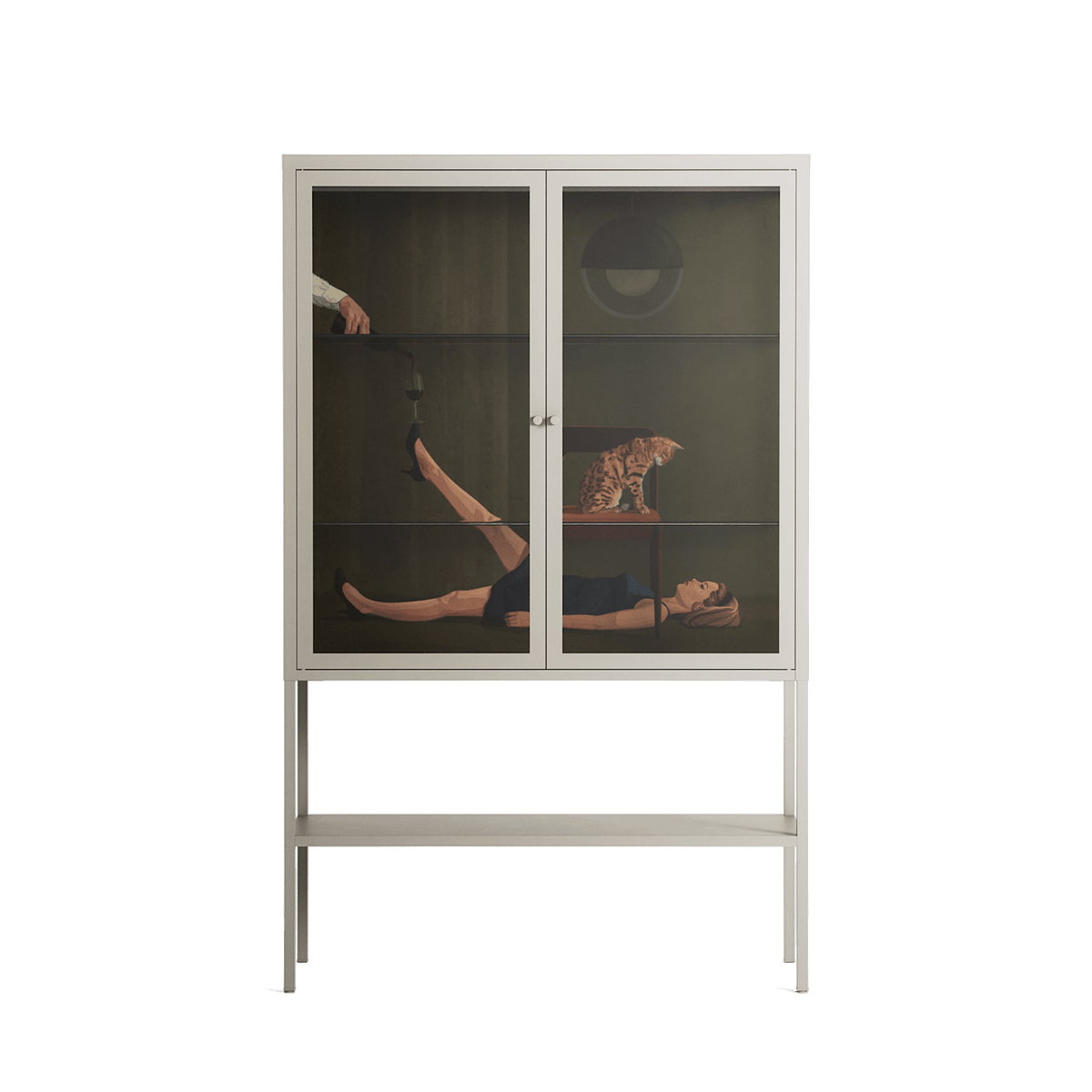 Friday Night Rituals - Loft Cabinet - Kristin Eriksson - Pebble - Clear glass