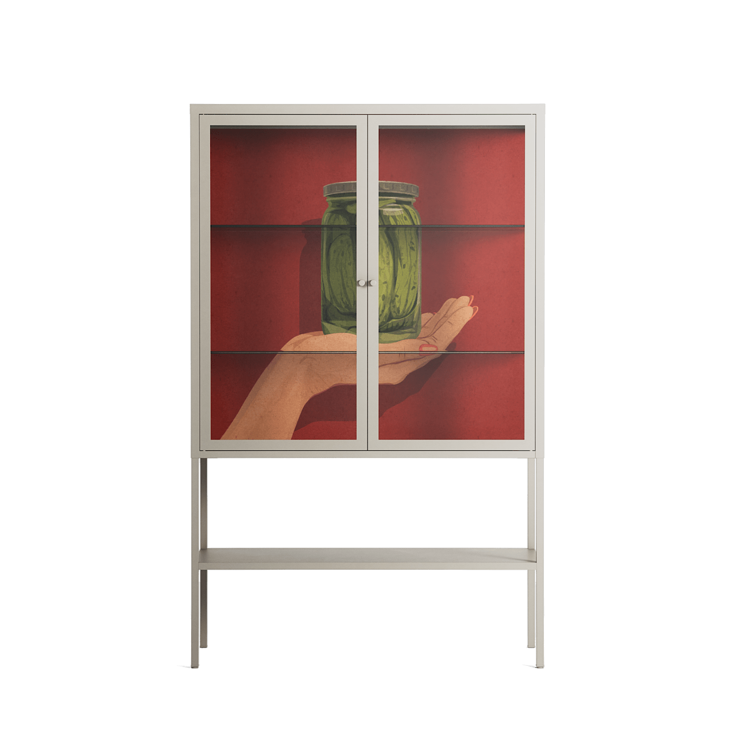 Pickles - Loft Cabinet - Kristin Eriksson - Pebble - Clear glass