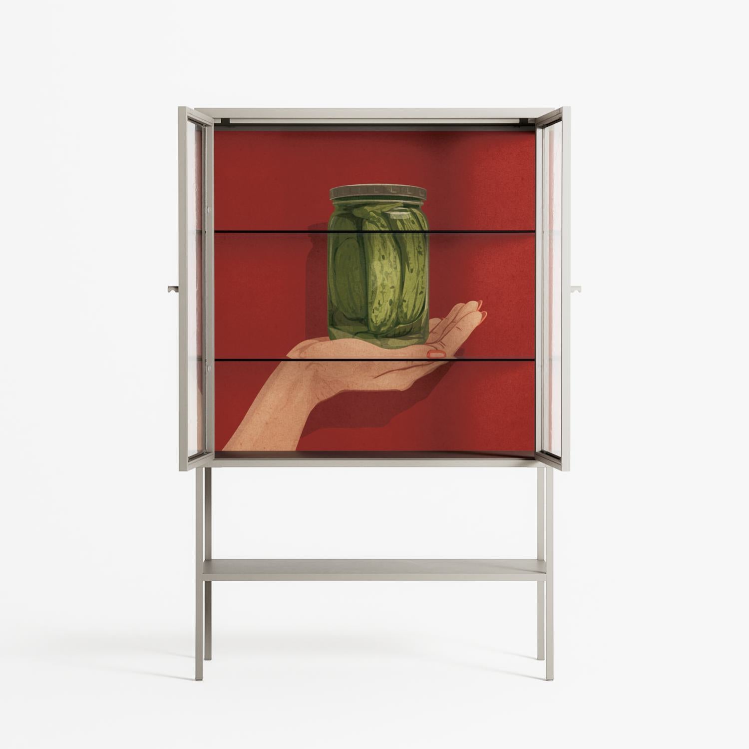 Pickles - Loft Cabinet - Kristin Eriksson - Pebble - Clear glass