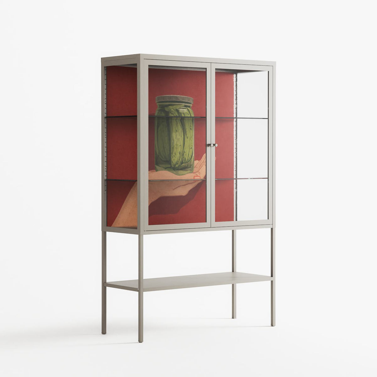 Pickles - Loft Cabinet - Kristin Eriksson - Pebble - Clear glass