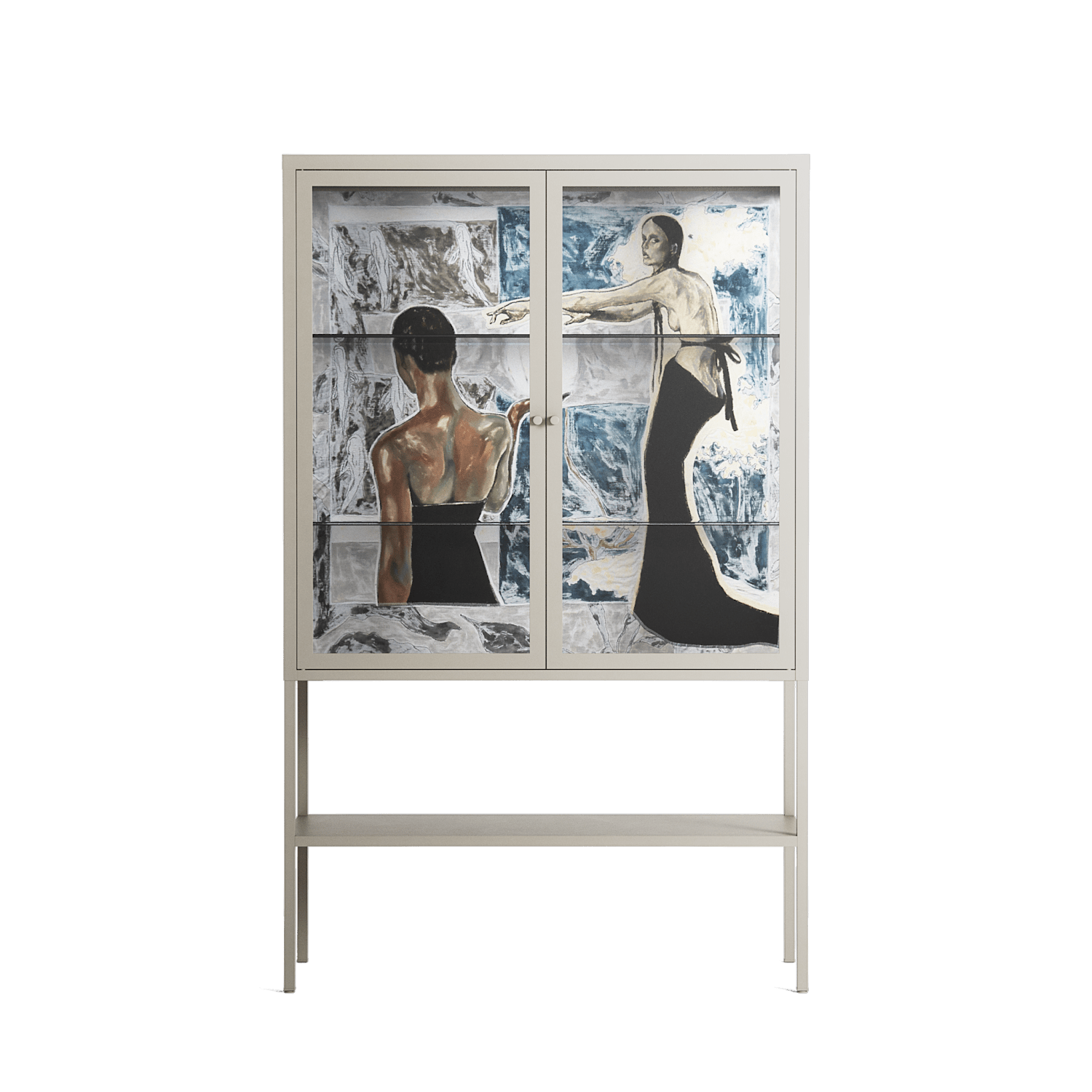 Balance - Loft Cabinet - Sophie Goudman-Peachey - Pebble - Clear glass