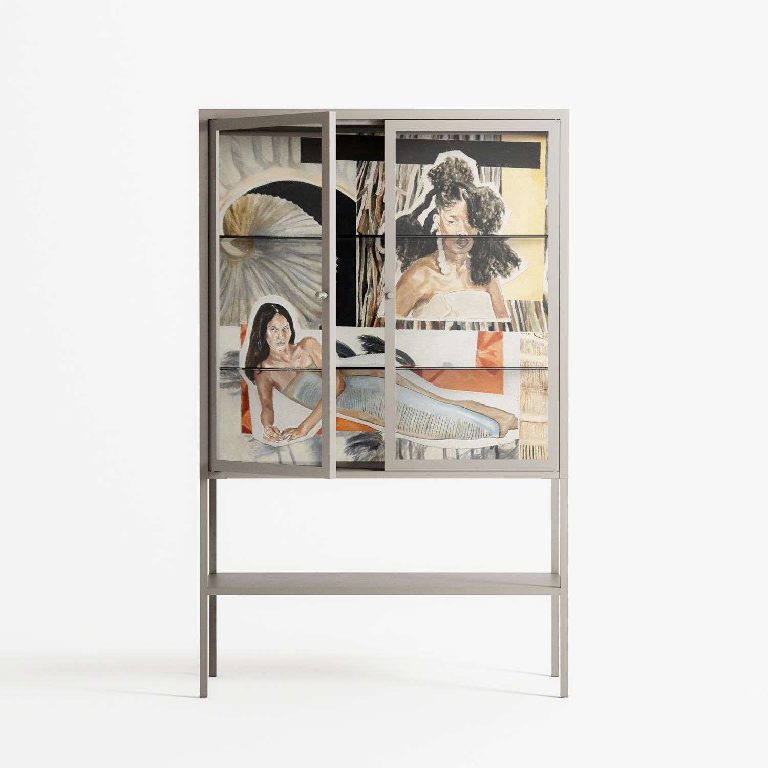 Sweet Far Away - Loft Cabinet - Sophie Goudman-Peachey - Pebble - Clear glass