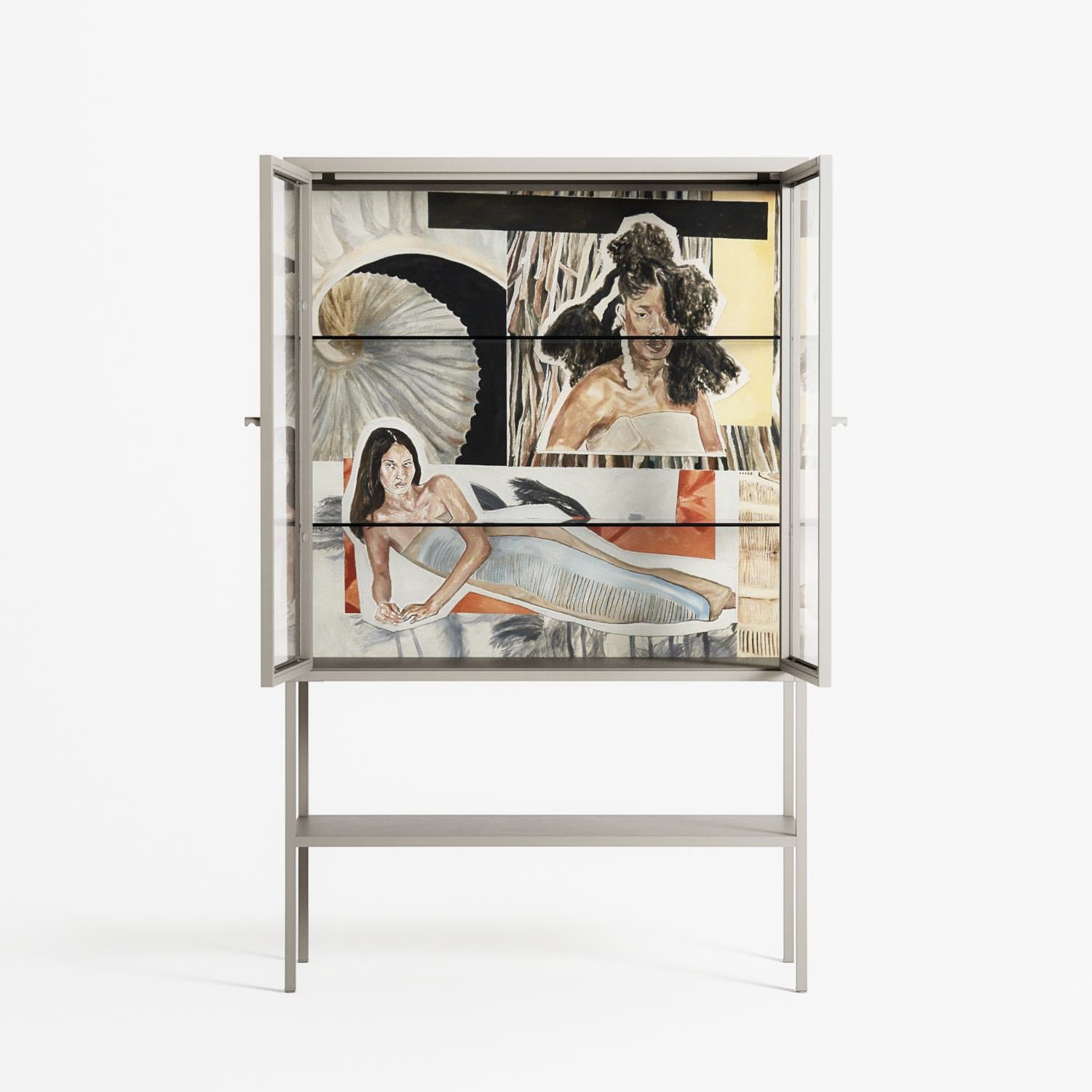 Sweet Far Away - Loft Cabinet - Sophie Goudman-Peachey - Pebble - Clear glass