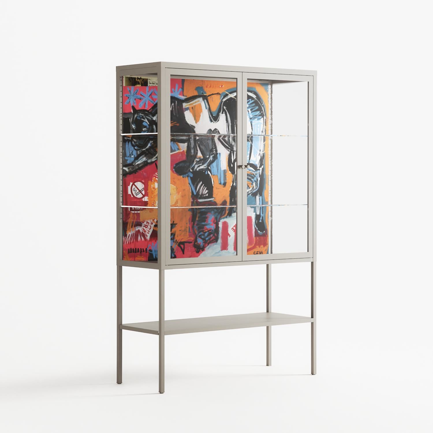 Ambush - Loft Cabinet - Caitlin Flood-Molyneux - Pebble - Clear glass