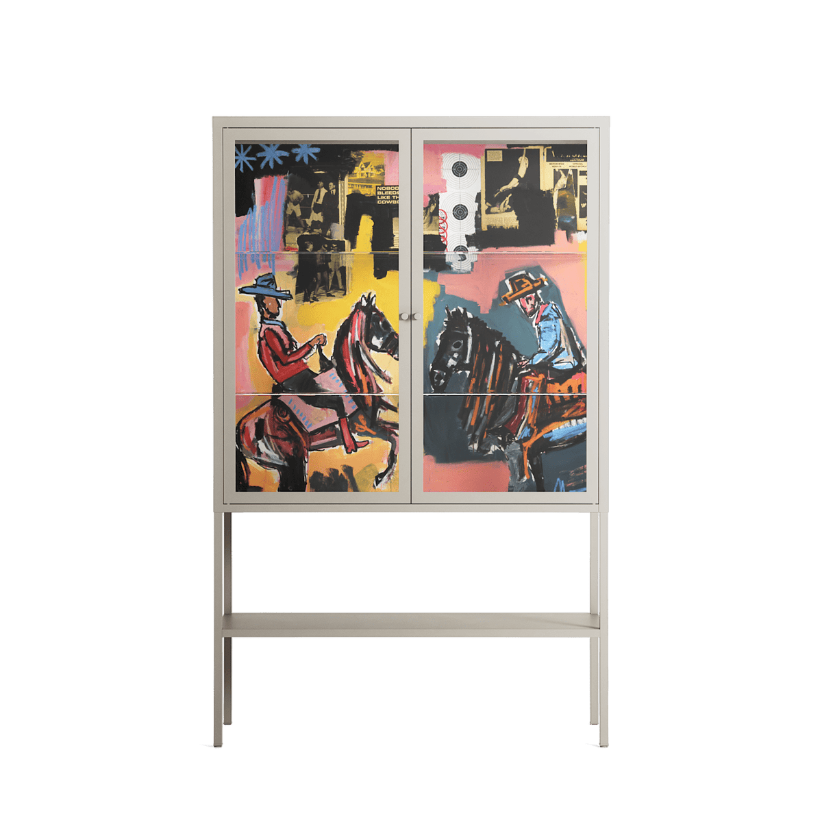 Deadlock - Loft Cabinet - Caitlin Flood-Molyneux - Pebble - Clear glass