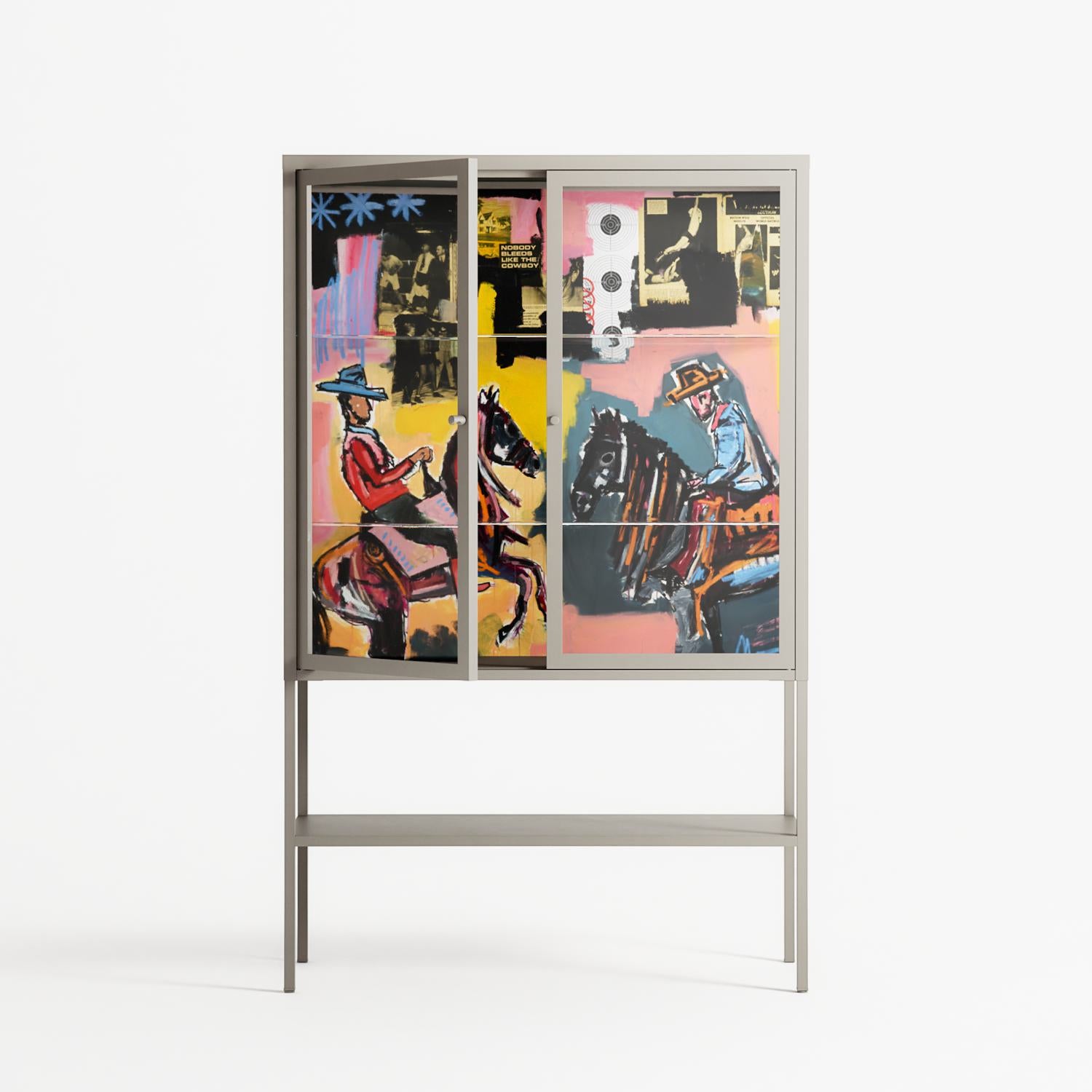 Deadlock - Loft Cabinet - Caitlin Flood-Molyneux - Pebble - Clear glass