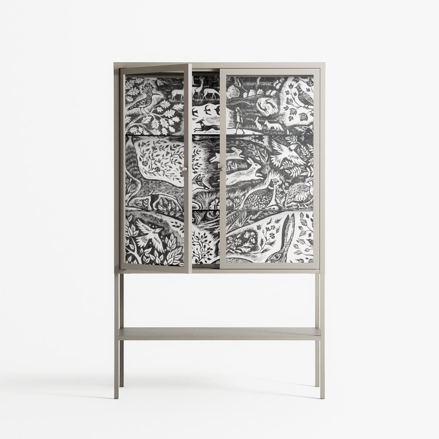 Flight Of Fancy - Loft Cabinet - Diana Catchpole - Pebble - Clear glass