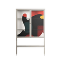 Plume - Loft Cabinet - Rikki Hewitt - Pebble - Clear glass